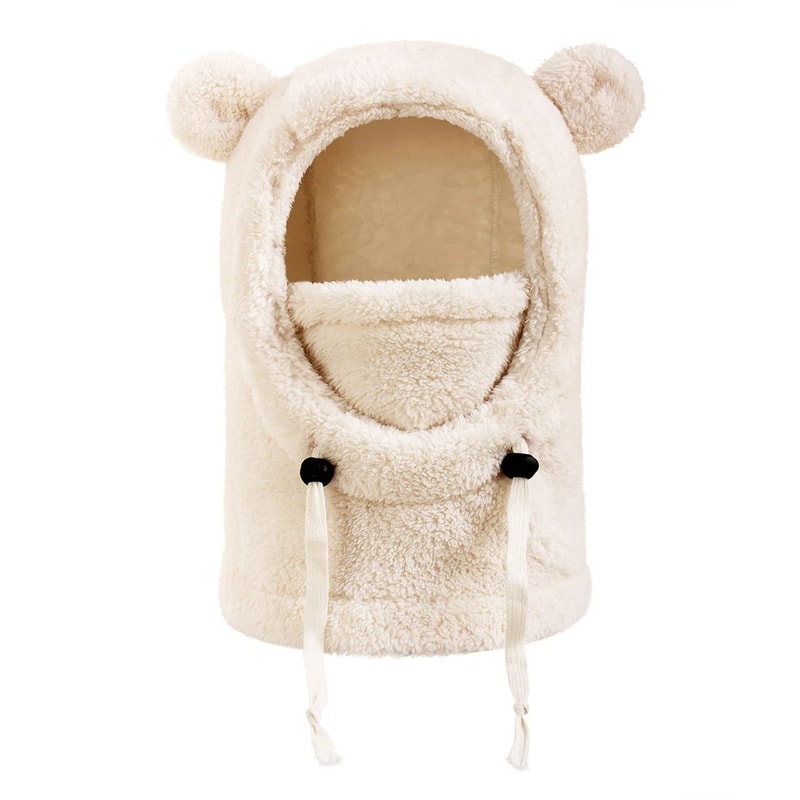 Integrated Bear Balaclava System Premium Childrens Thermal Headgear Plush Scarf 9