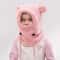 Integrated Bear Balaclava System Premium Childrens Thermal Headgear Plush Scarf 1