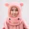 Integrated Bear Balaclava System Premium Childrens Thermal Headgear Plush Scarf 3
