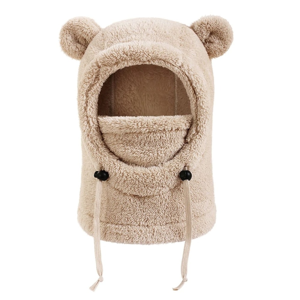Integrated Bear Balaclava System Premium Childrens Thermal Headgear Plush Scarf 8