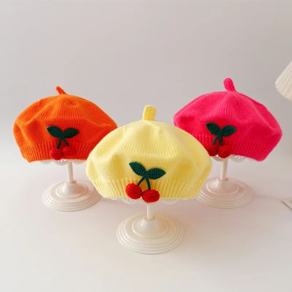 CherryKinetic Artisan Beret Premium Crochet Woolen Painter Cap For Toddlers 2