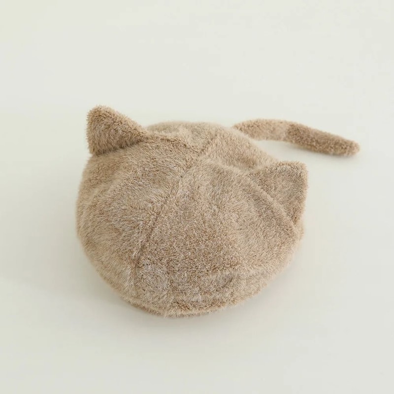 FelineKinetic Knitted Beanie Premium Cartoon Cat Warm Headwrap For Toddlers 8