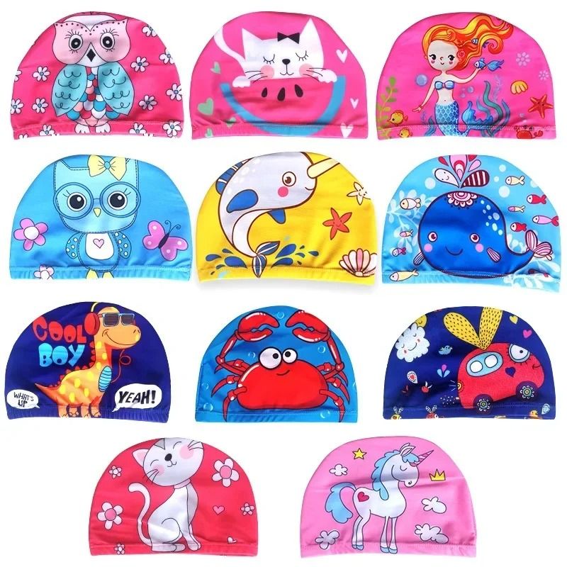 HydroKinetic Childrens Swim Cap Premium PU Waterproof Ear Protection 1