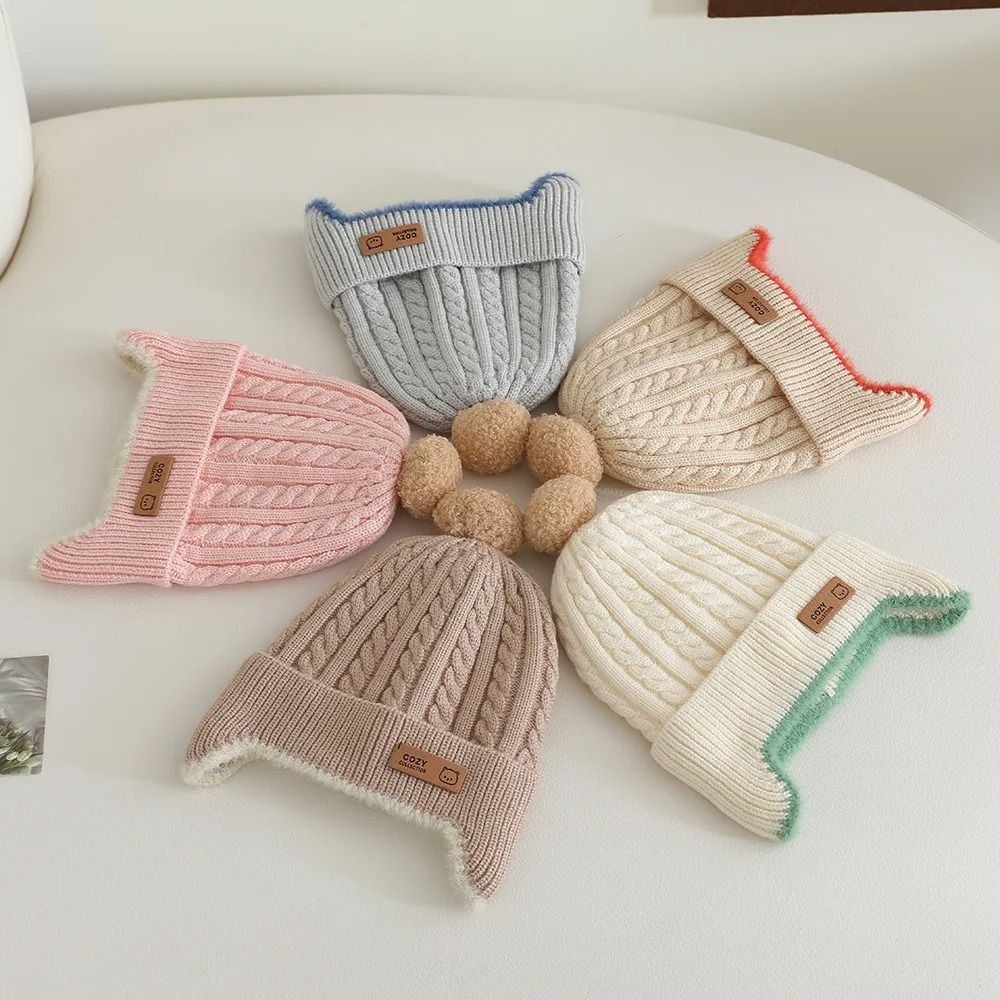 PompomKinetic Earflap Beanie Premium Windproof Knitted Hat For Infants 2