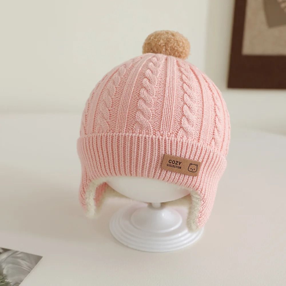 PompomKinetic Earflap Beanie Premium Windproof Knitted Hat For Infants 5
