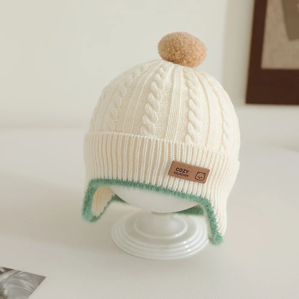 PompomKinetic Earflap Beanie Premium Windproof Knitted Hat For Infants 7