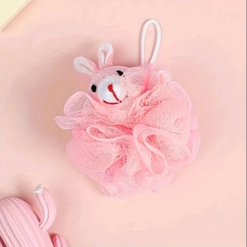 Cartoon Animal Loofah Premium Mesh Bath Pouf Body Scrubber For Kids 5