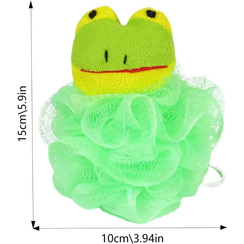 Cartoon Animal Loofah Premium Mesh Bath Pouf Body Scrubber For Kids 7