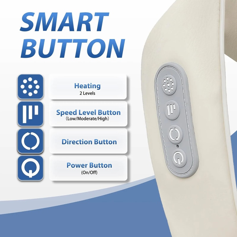 Cordless 4D Shiatsu Massager Premium Deep Tissue Neck Shoulder Kneading System 1