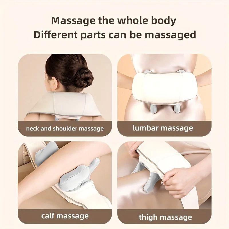 Cordless 4D Shiatsu Massager Premium Deep Tissue Neck Shoulder Kneading System 4