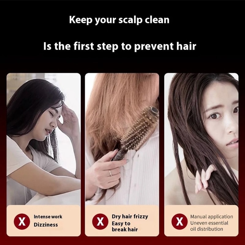 Red Light Scalp Therapy System Premium Vibration Massage Comb Liquid Applicator 2