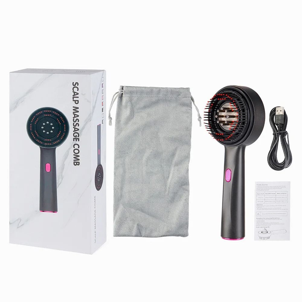 Red Light Scalp Therapy System Premium Vibration Massage Comb Liquid Applicator 6