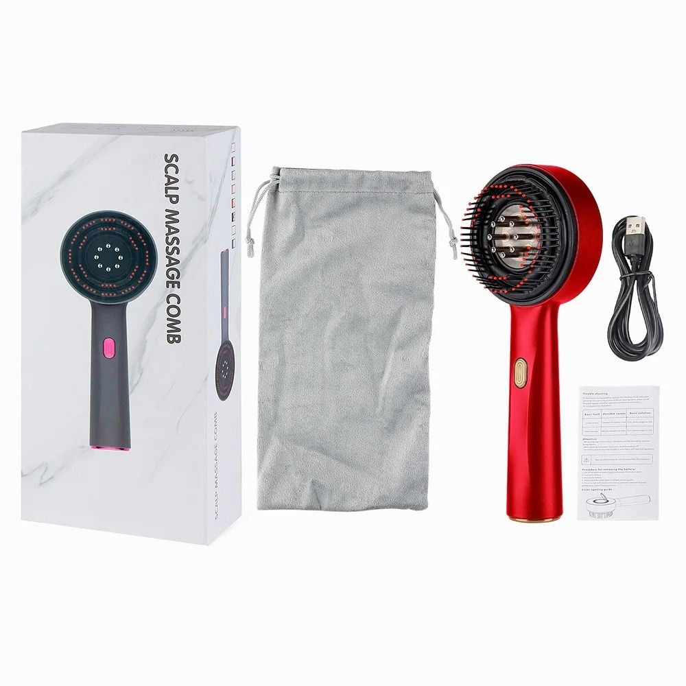 Red Light Scalp Therapy System Premium Vibration Massage Comb Liquid Applicator 7