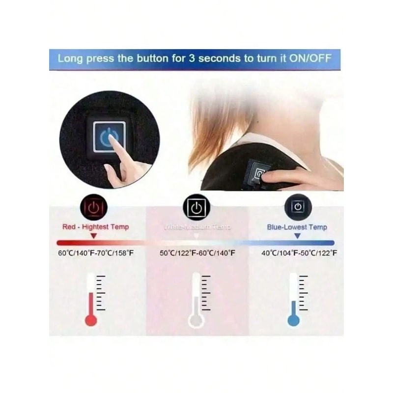 USB Electric Heating Shoulder Brace Premium Adjustable Thermal Massage Support 5