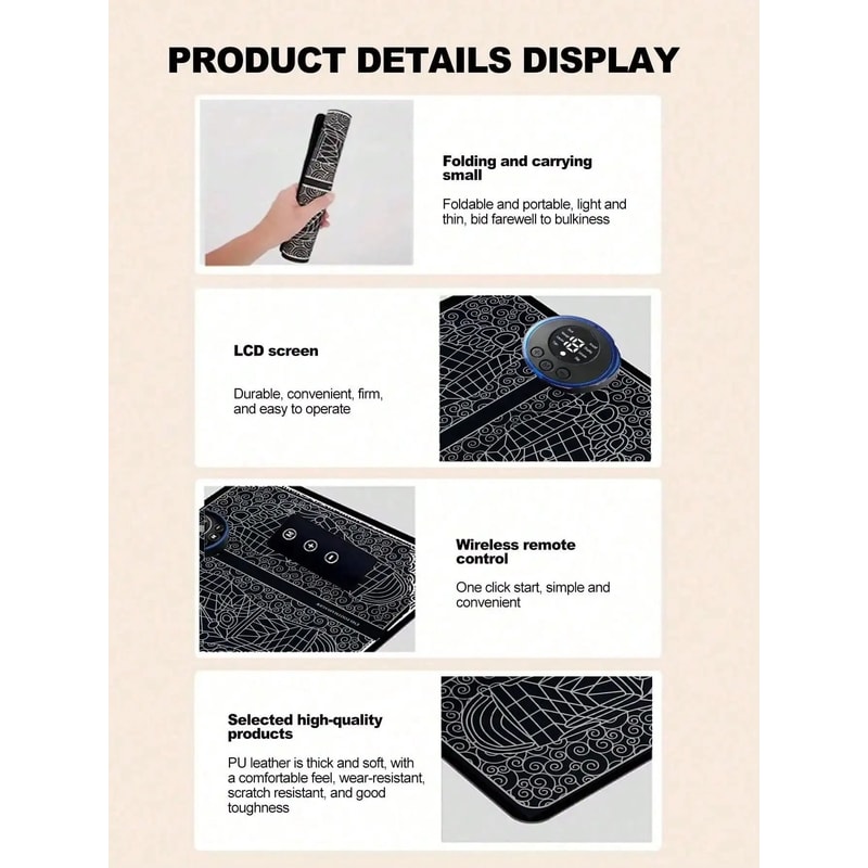 EMS Pulse Foot Therapy System Premium Acupoint Massage Machine Physical Therapy Pad 4