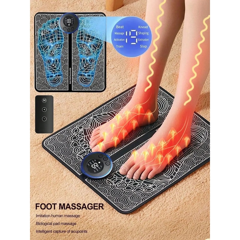 EMS Pulse Foot Therapy System Premium Acupoint Massage Machine Physical Therapy Pad 6