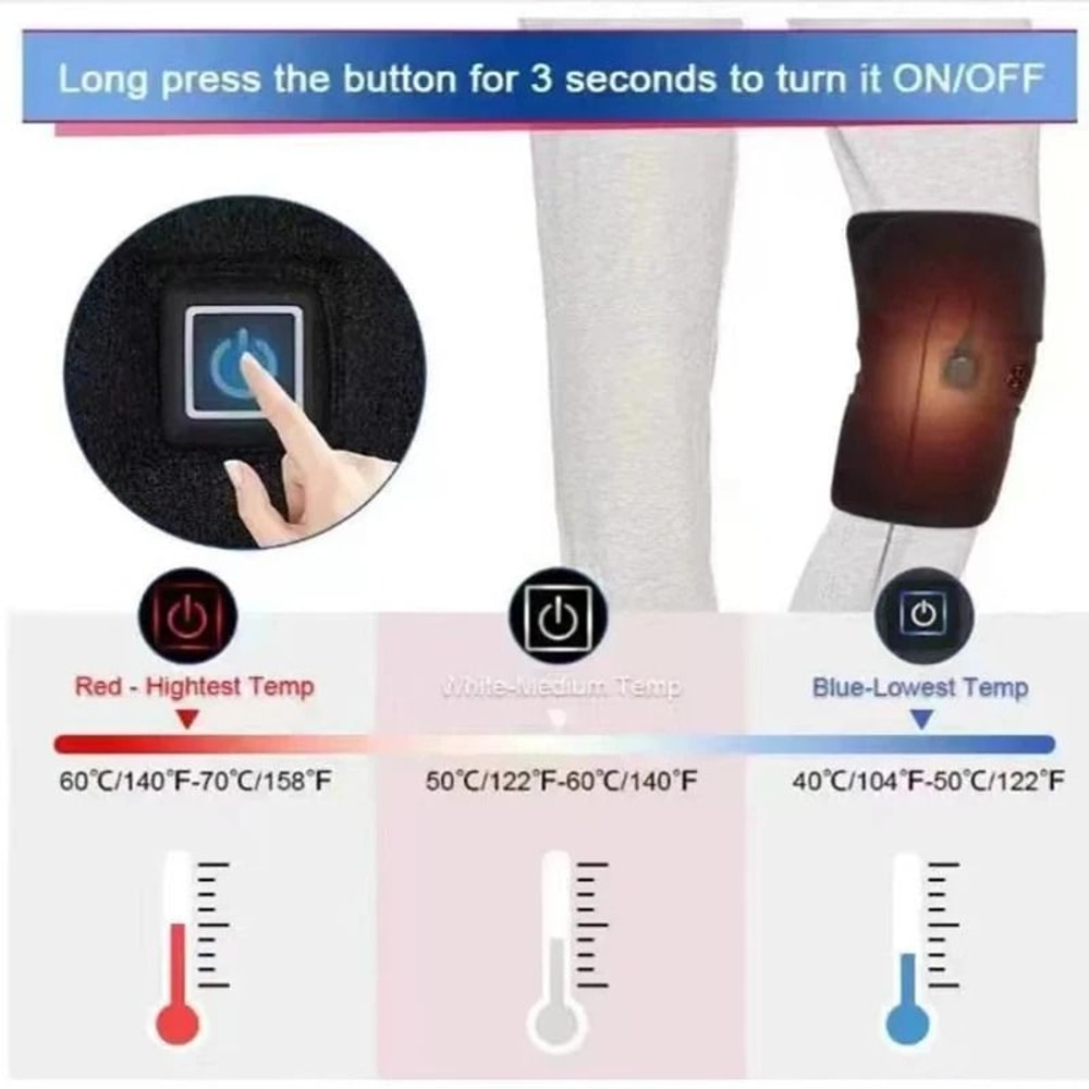 USB Electric Knee Heating System Premium Adjustable Thermal Joint Support 4