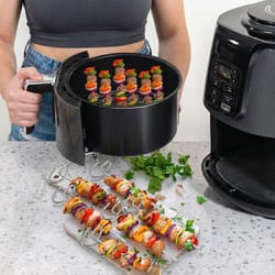 vertical air fryer skewer system – premium 304 stainless steel culinary baking needles