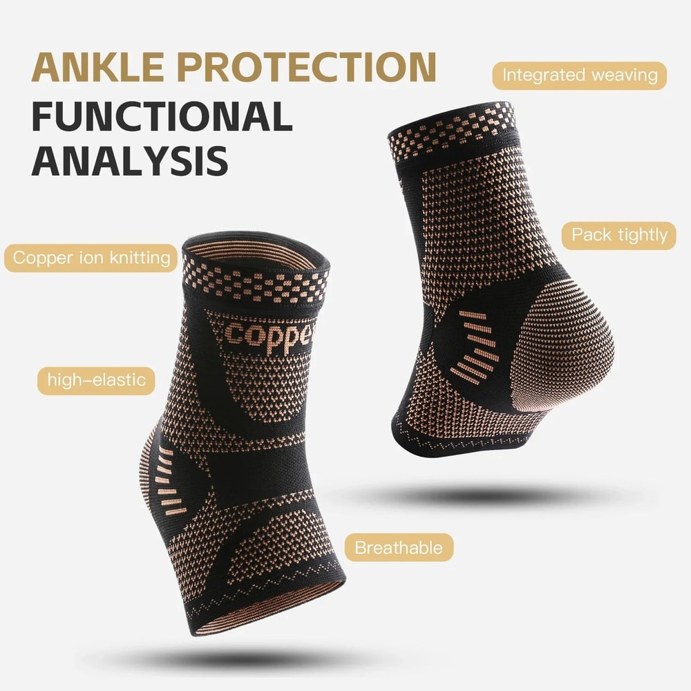 CopperInfused AeroCompression System Premium Recovery Ankle Support Sleeve 1