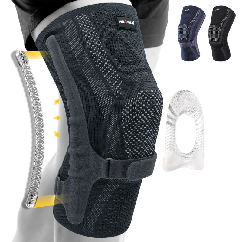 AeroKinetic Patella System Premium NEENCA Compression Knee Sleeve With Side Stabilizers 6