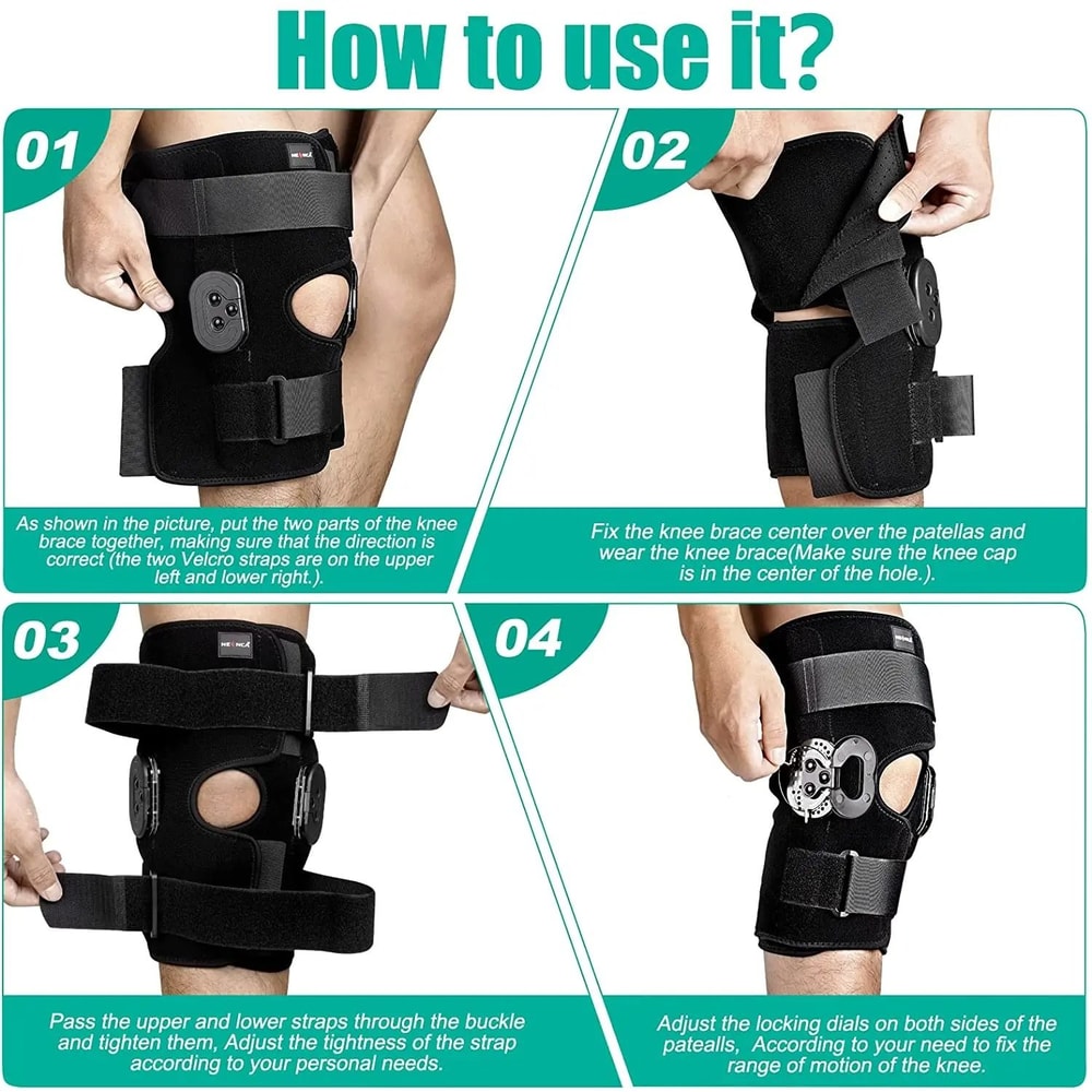 AeroDial Kinetic Recovery System Premium Hinged Knee Brace With Locking Side Stabilizers 5