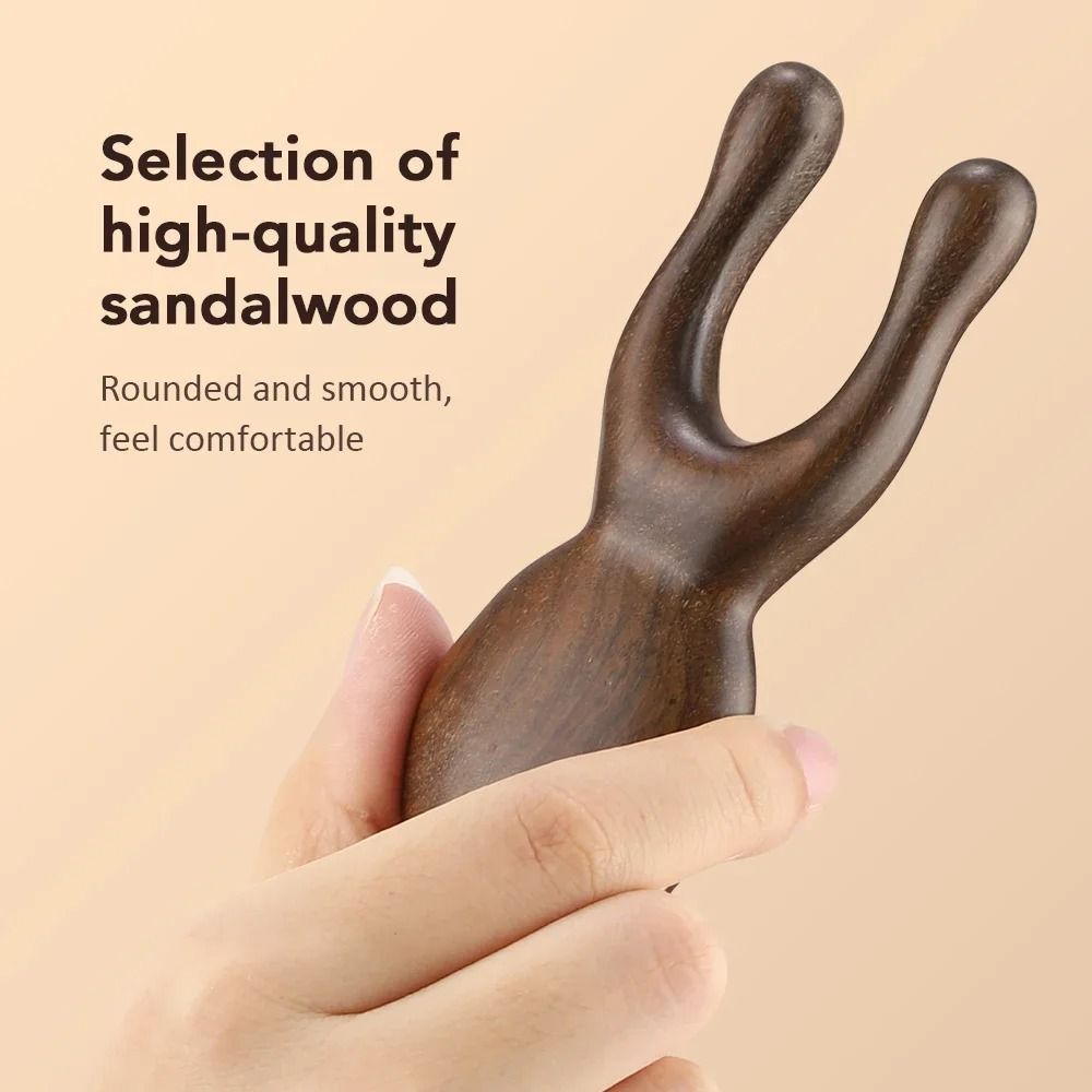 ZenSandalwood Sculpting System Premium Wooden Gua Sha Facial Tool Head Massager 1