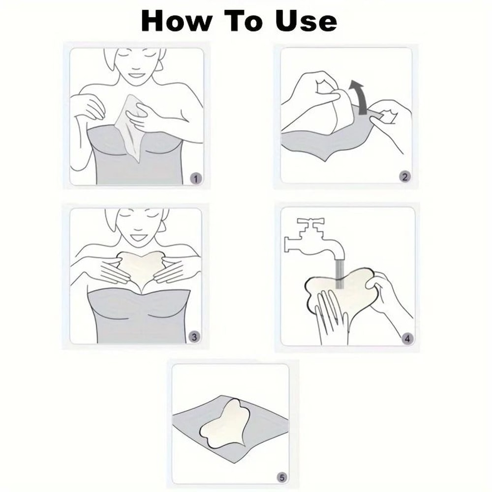 DermaCurve Sculpting System Premium Reusable Butterfly Silicone Chest Wrinkle Patch 5