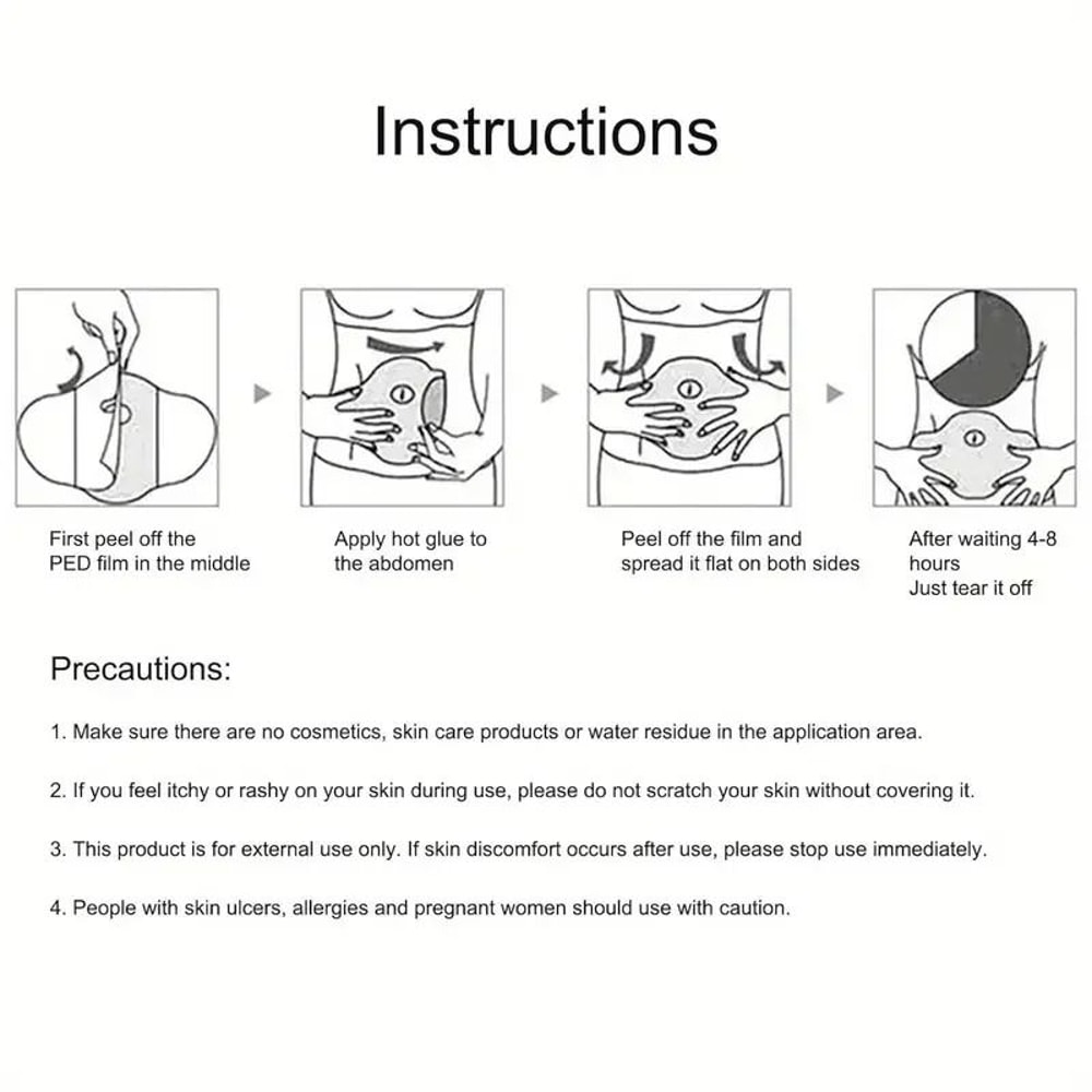 DermaCore Abdominal Recovery System Premium Reusable Silicone Belly Pad For Stretch Marks Scars 5