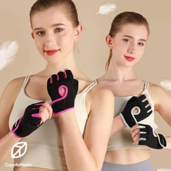 kinetic half finger cycling and fitness sports gloves