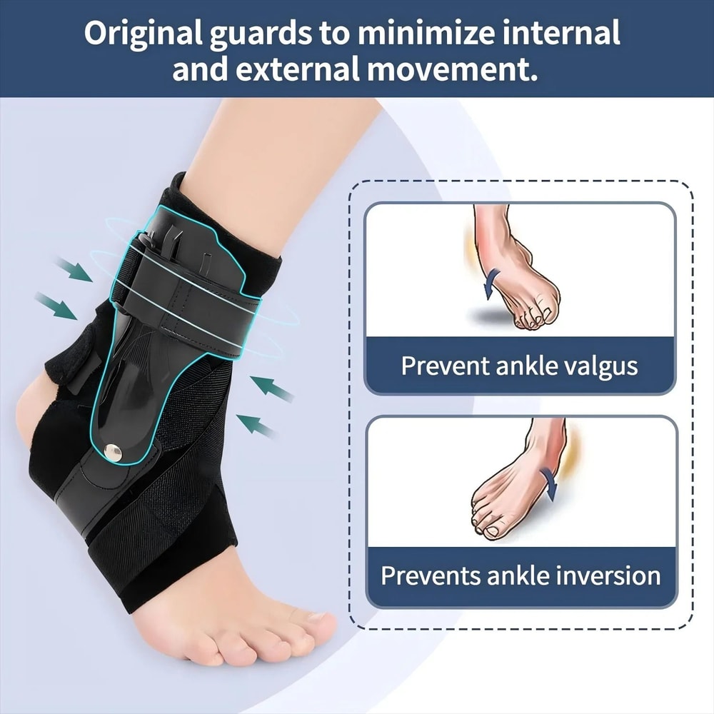 Ankle Brace Support With Side Stabilizers For Sprained Ankle And Tendonitis Recovery 0