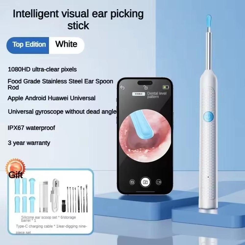 Wireless Ear Wax Removal Tool With HD Visual Camera And Safe Silicone Cleaner 7