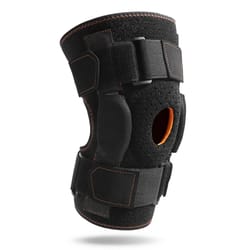 dual knee brace support with open patella design for arthritis and sport compression