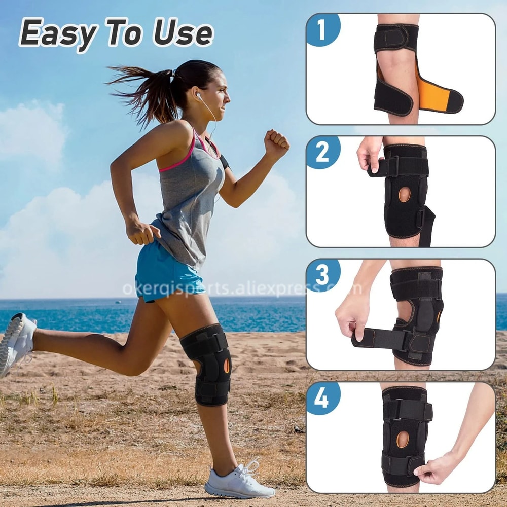 Dual Knee Brace Support With Open Patella Design For Arthritis And Sport Compression 4