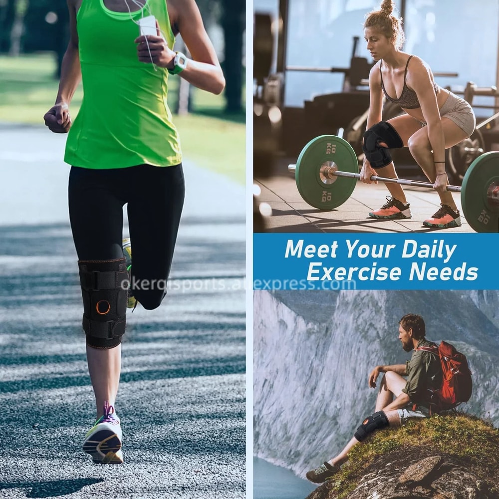 Dual Knee Brace Support With Open Patella Design For Arthritis And Sport Compression 5