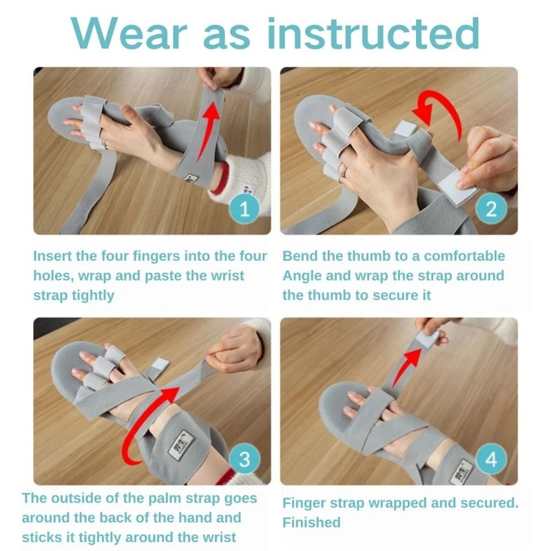 Stroke Hand Brace Support And Adjustable Night Hand Splint For Arthritis And Rehabilitation 5