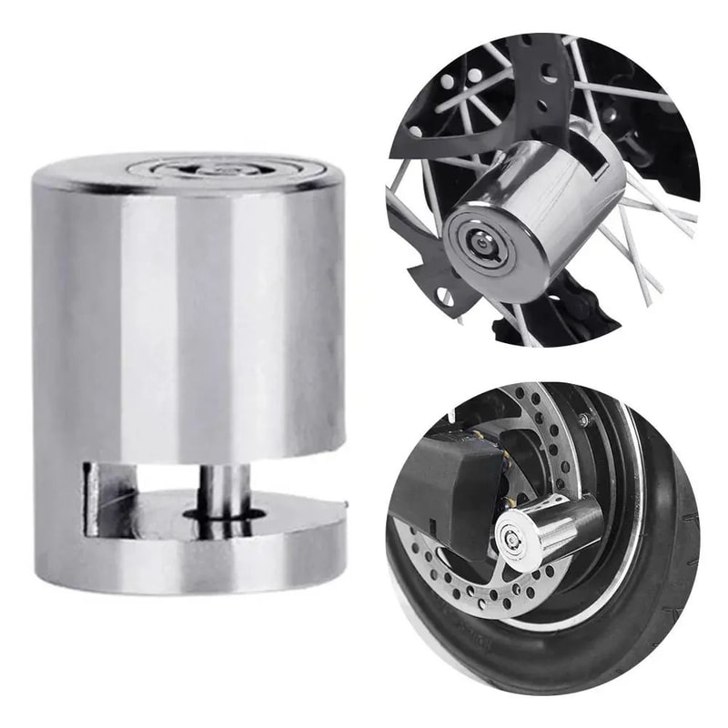Bicycle And Electric Scooter Disc Brake Padlock With AntiTheft Security 0