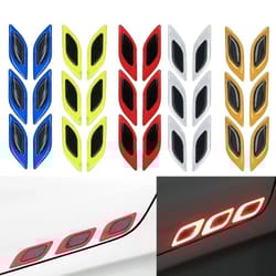 6-piece car reflective warning stickers and anti-scratch safety decorative set