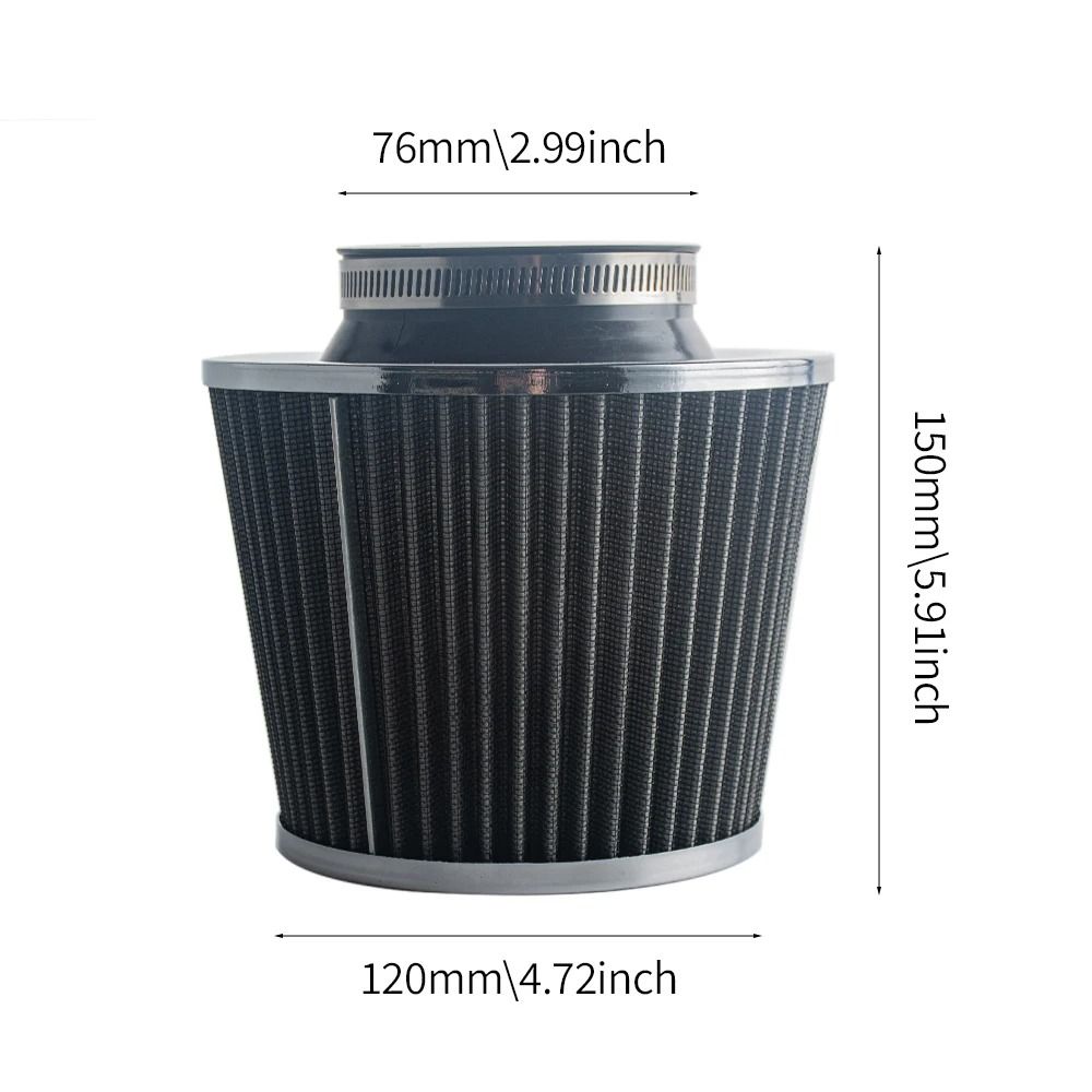 76mm Mushroom Head High Flow Performance Air Filter For Engine Tuning 4