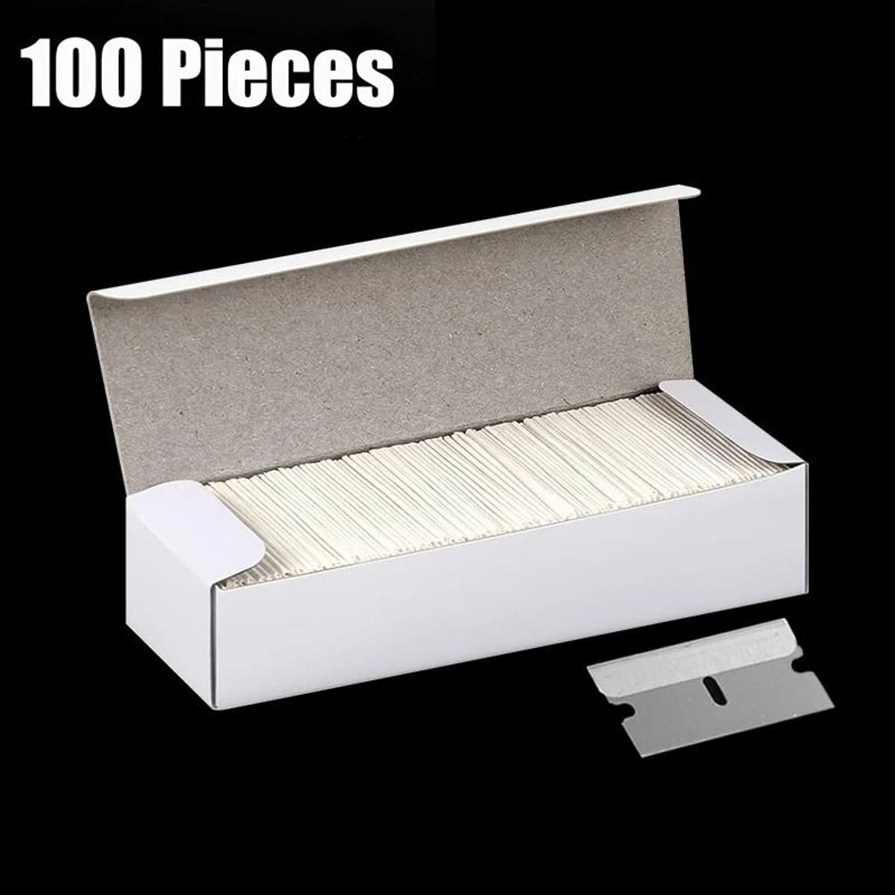 100Piece Razor Scraper Replacement Blades For Car Sticker And Glue Removal 3
