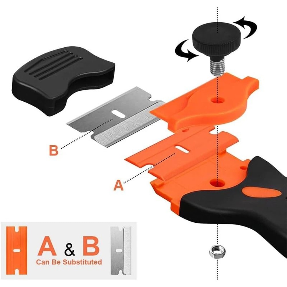 100Piece Razor Scraper Replacement Blades For Car Sticker And Glue Removal 5