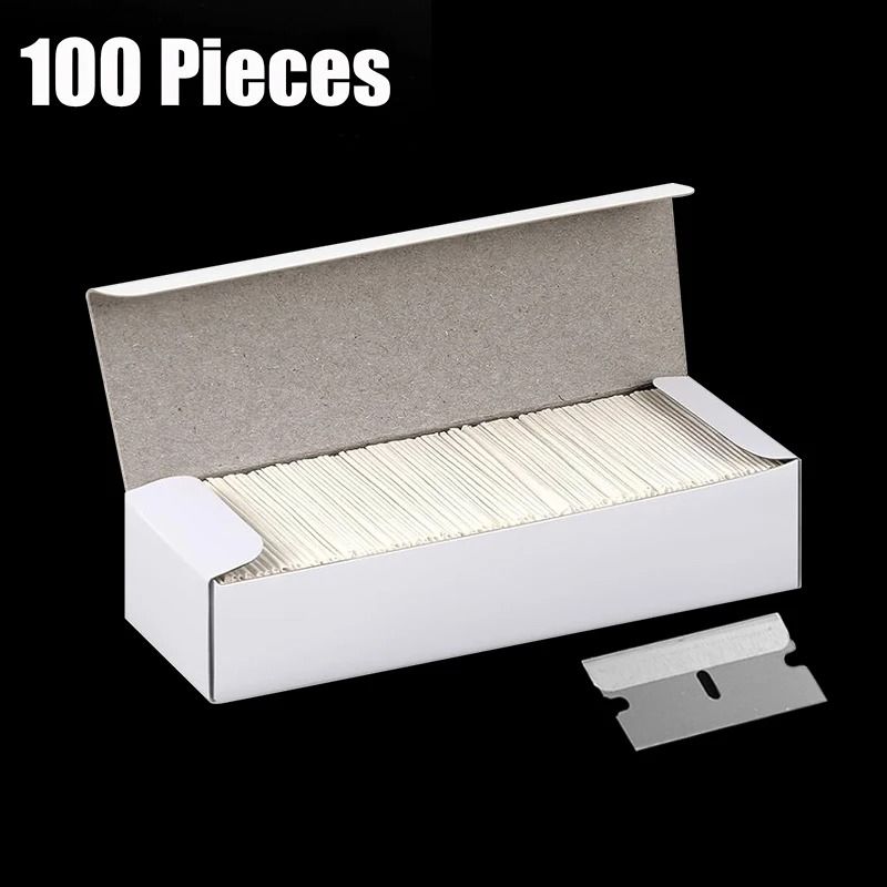 100Piece Razor Scraper Replacement Blades For Car Sticker And Glue Removal 7