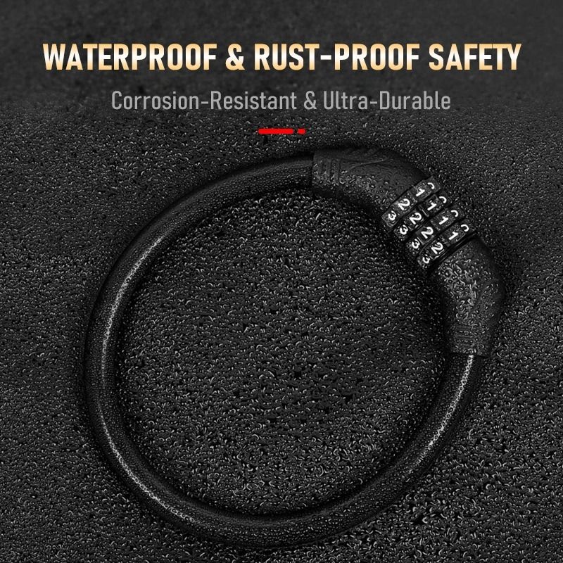 HighSecurity 4Digit Combination Bike Lock And Reinforced Steel Cable 1