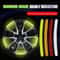 20Piece HighVisibility Hub Decals And Rainbow Fluorescent Reflective Safety Tape 0