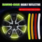 20Piece HighVisibility Hub Decals And Rainbow Fluorescent Reflective Safety Tape 0