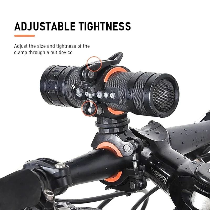 360 Rotatable Bicycle Flashlight Holder And QuickRelease Headlight Mount 1