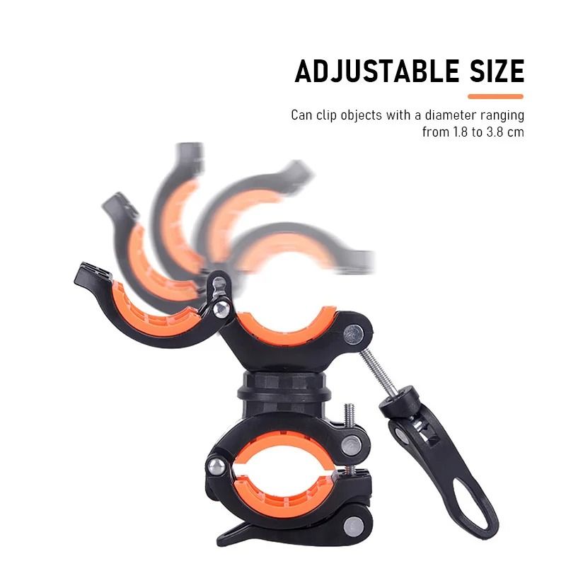360 Rotatable Bicycle Flashlight Holder And QuickRelease Headlight Mount 2