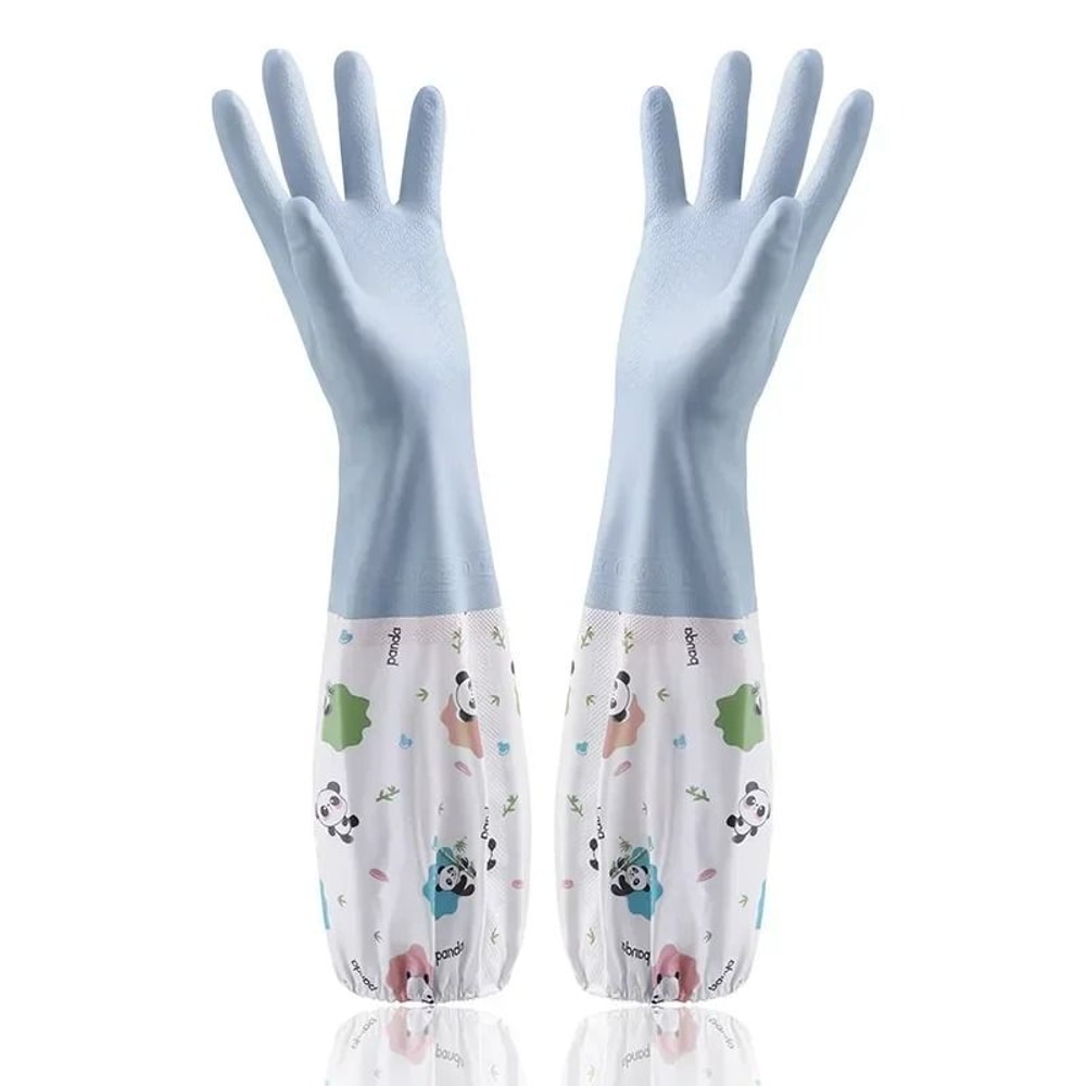Womens Extended Waterproof Kitchen Gloves For Heavy Duty Dishwashing And Cleaning 6