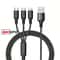 3in1 Universal Fast Charging USB Cable With Micro TypeC And Lightning Interface 0