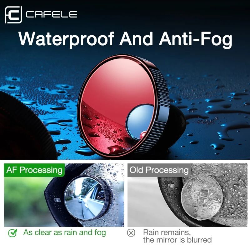 2Piece HD Blind Spot Rearview Mirrors With 360 WideAngle Convex Glass And Adjustable Suction 5