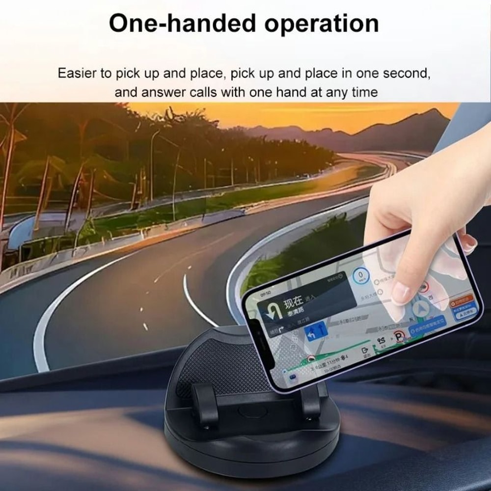 360Degree Rotation Car Dashboard Phone Mount With HeadUp Display And Luminous Number Plate 2